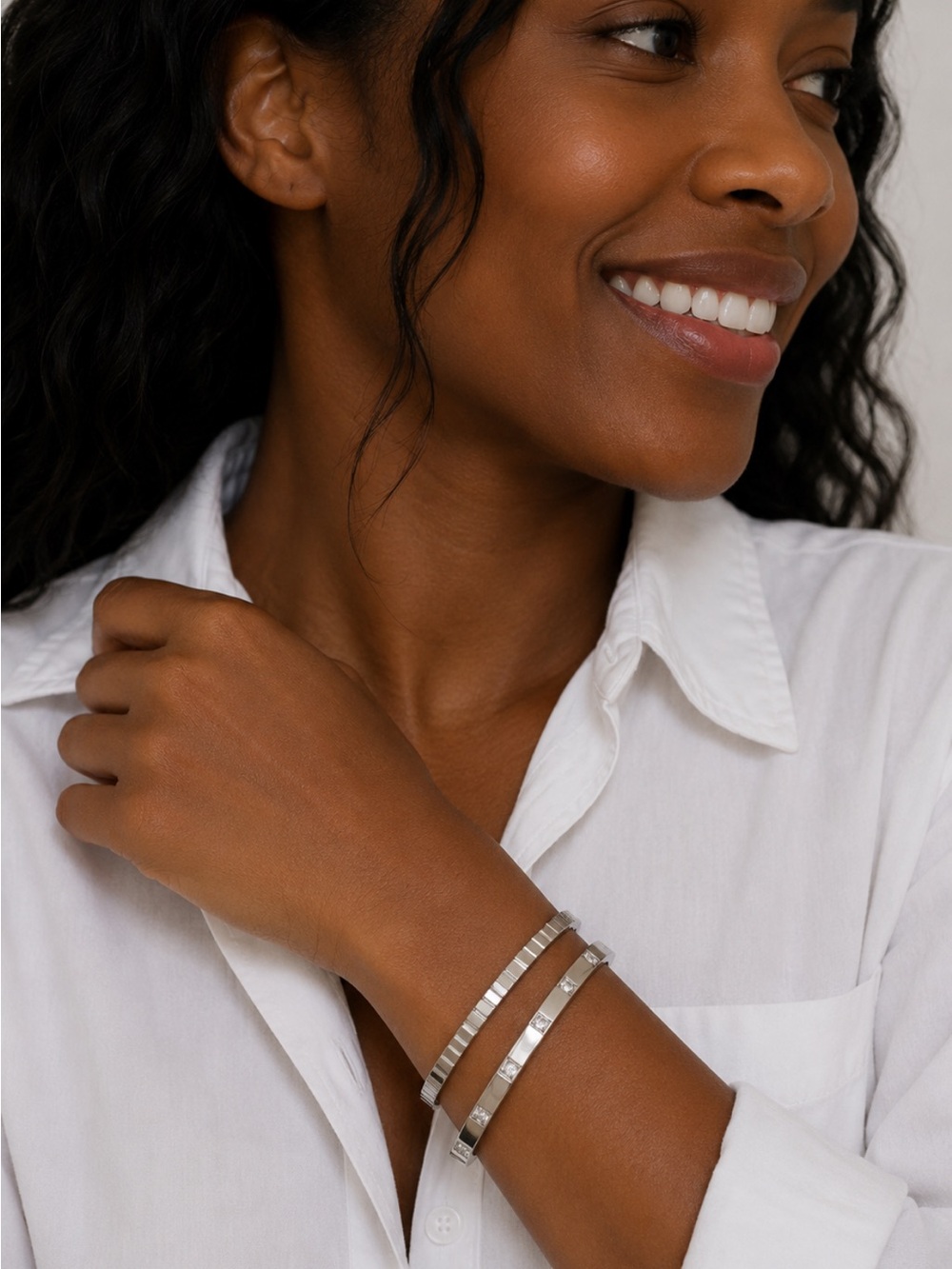 New! Silver Classic Bangle Stack Set (1012) NWOT